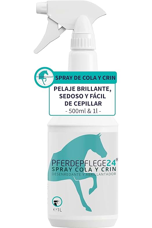 Spray desenredante y abrillantador para cola y crin de caballos - Cuidado y accesorios equinos.