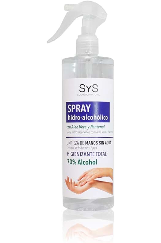 Spray Hidroalcohólico Natural para Desinfección de Manos y Superficies - 500 ml
