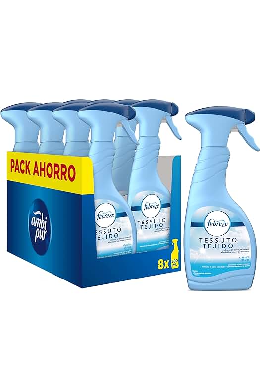 Spray neutralizador de olores Febreze Clásico: elimina malos olores y refresca el ambiente.