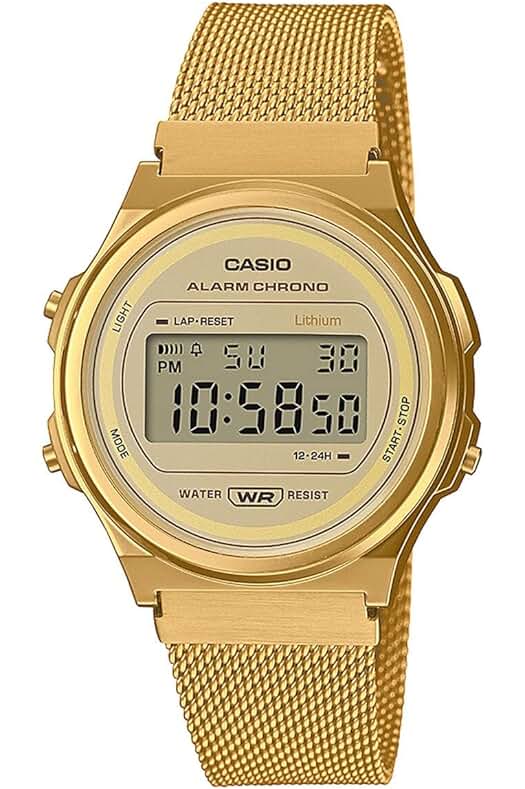 Stylish Stainless Steel Vintage Unisex Digital Watch by Canon Casio Collection