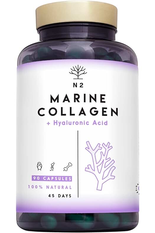 Suplemento de Colágeno Marino Hidrolizado con Magnesio, Ácido Hialurónico y Vitamina C - Alta Concentración.