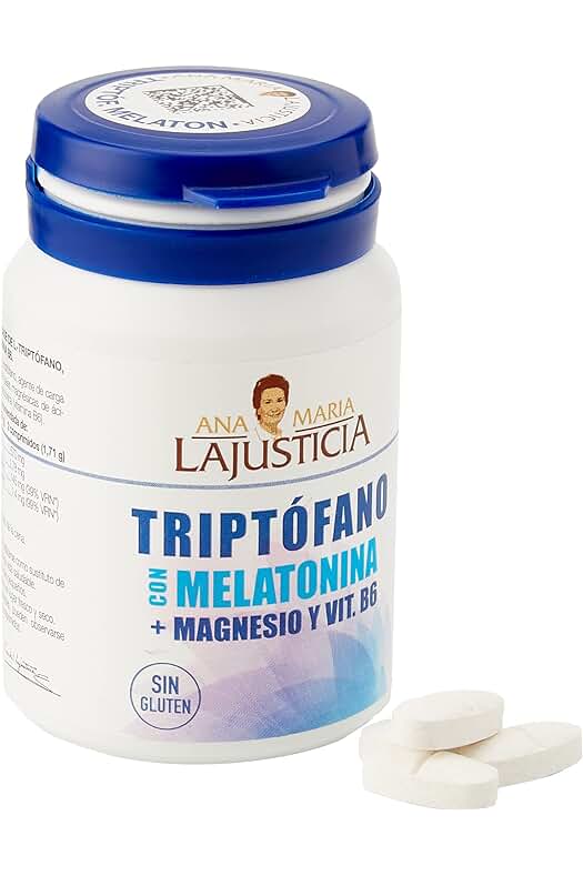 Suplemento natural para mejorar el sueño: Triptófano con melatonina, magnesio y vitamina B6