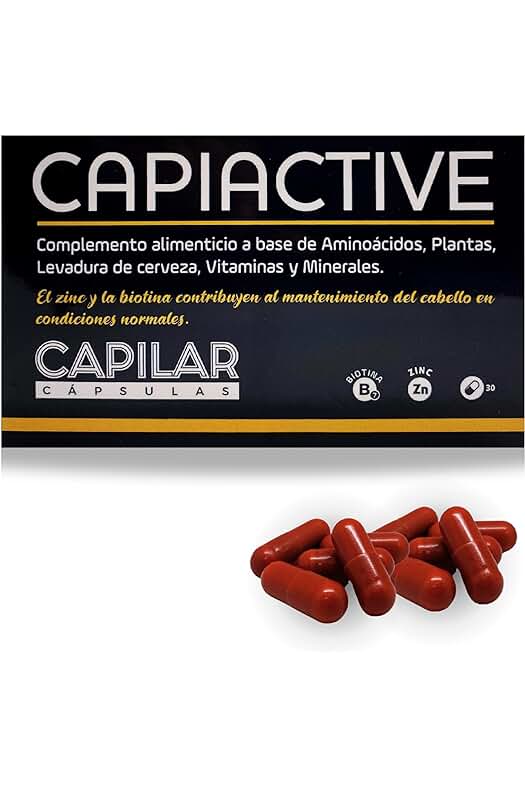 Suplemento Potente para Fortalecer y Aumentar el Crecimiento Capilar con Biotina y Vitaminas.