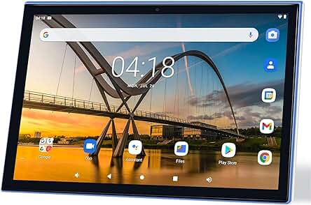 Tablet Android 10.1 Pulgadas: Potente, Certificado por Google, 3GB RAM, 32GB ROM, Cámara Dual 2MP + 5MP.