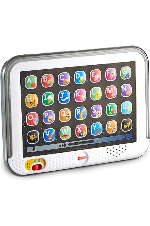Tableta electrónica Fisher-Price para bebés, juguete educativo interactivo +1 año (Mattel CDG61)