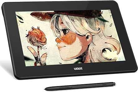 Tableta gráfica UGEE U1200: Monitor de dibujo de 11,9 con pantalla FHD totalmente laminada.