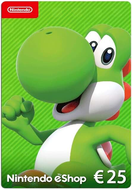 Tarjeta de regalo Nintendo eShop de 25€ para descargar en la tienda online de Switch.
