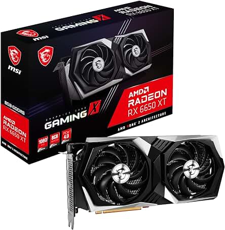 Tarjeta gráfica MSI Radeon RX 6650 XT de 8 GB GDDR6 para una experiencia de juego inigualable
