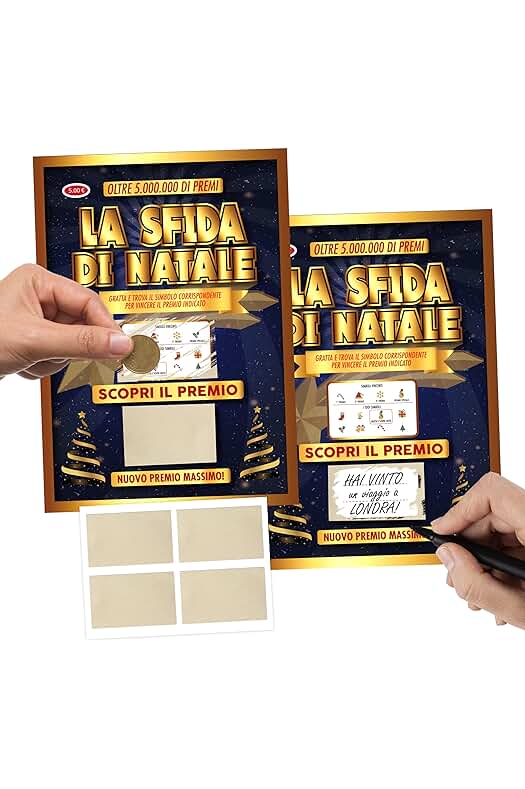 Tarjetas de rasca y gana personalizadas - El regalo perfecto para Navidad