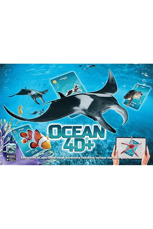 Tarjetas de Realidad Aumentada Ocean 4D+: 35 Tarjetas, App Gratuita, Mapas y Modelos 3D detallados
