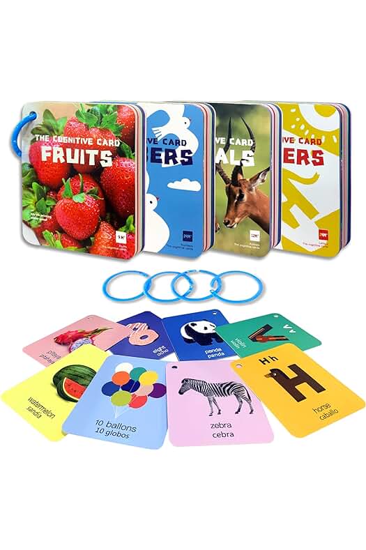 Tarjetas Flash Coloridas para bebé - Estimulación Visual y Aprendizaje Educativo para 1-3 años.