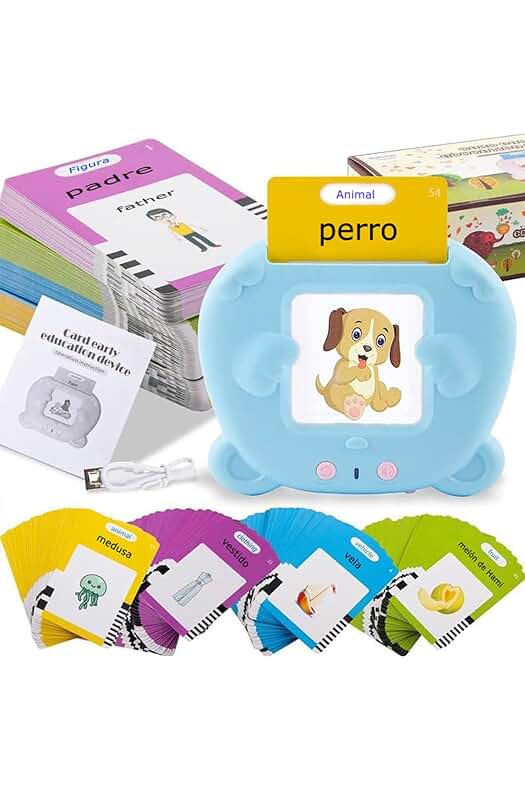 Tarjetas Flash Parlantes - Juegos Educativos en Español para Niños - Regalo Ideal para Aprendizaje
