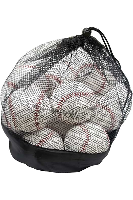 Tebery - Conjunto de 12 pelotas de béisbol de cuero sin marcar para todas las edades