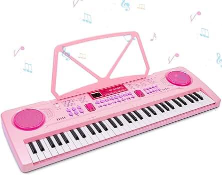Teclado electrónico portátil con 61 teclas para principiantes o estudiantes de música
