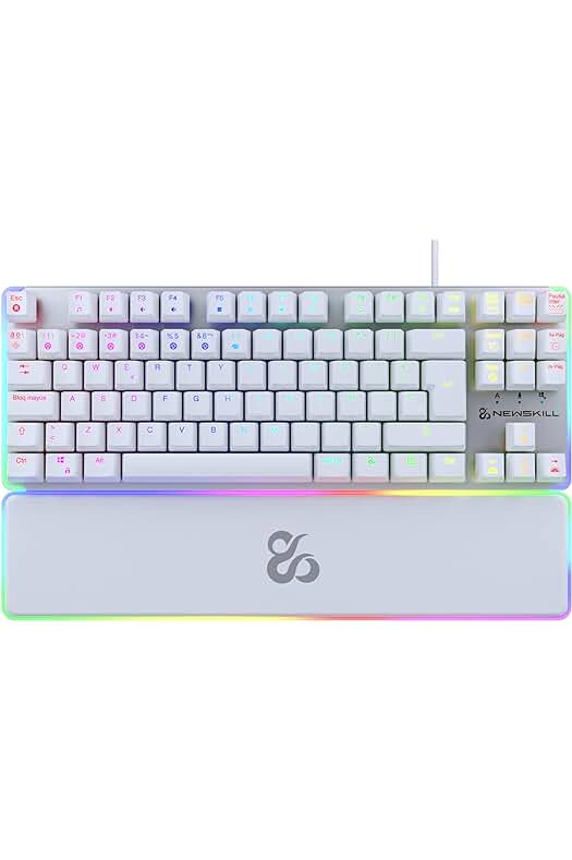 Teclado Gaming Blanco Gungnyr TKL Pro con Switches Gateron Red Optomecánicos