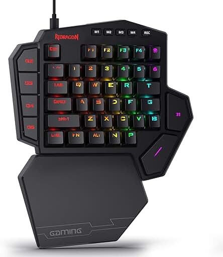 Teclado mecánico gaming Redragon K585 DITI: interruptores Azules, diseño ergonómico y 42 teclas
