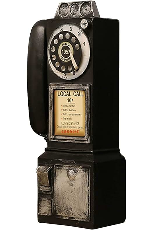 Teléfono Retro de Pared de Resina Vintage para Decoración del Hogar, Sala, Café, Bar.