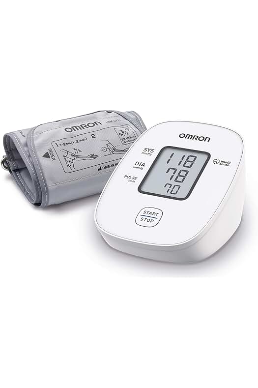 Tensiómetro de brazo digital OMRON X2 Basic, medición precisa de presión arterial y pulso.