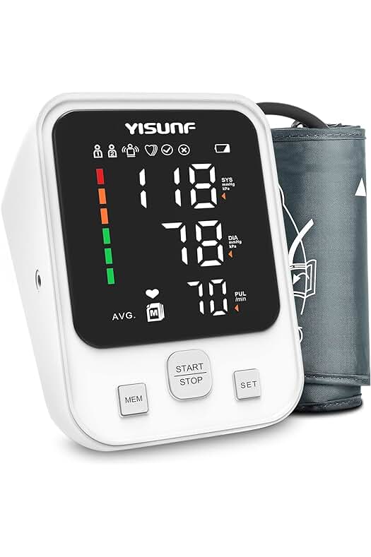 Tensiómetro Digital de Brazo Yisunf con Pantalla LED y Medición Precisa de Tensión Arterial
