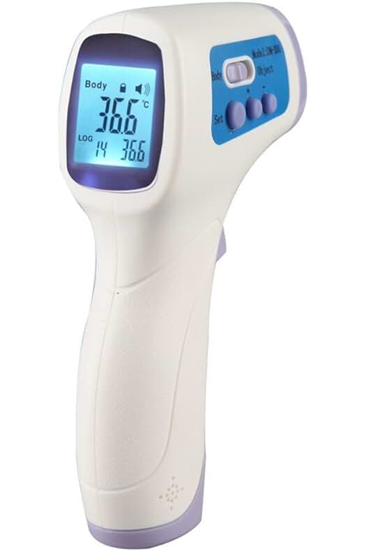 Termómetro infrarrojo sin contacto para medir la temperatura corporal y de objetos