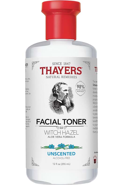 Thayers Loción Facial de Hamamelis y Aloe Vera - Ilumina, Cierra Poros y Tonifica