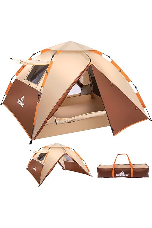 Tienda de campaña familiar de alta calidad para acampar y hacer senderismo.
