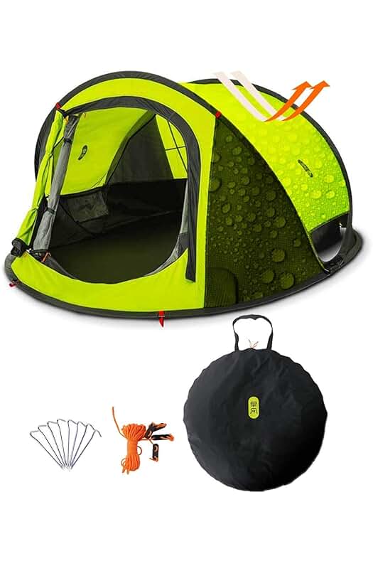 Tienda de campaña familiar impermeable y automática para verano al aire libre (4-5 personas).