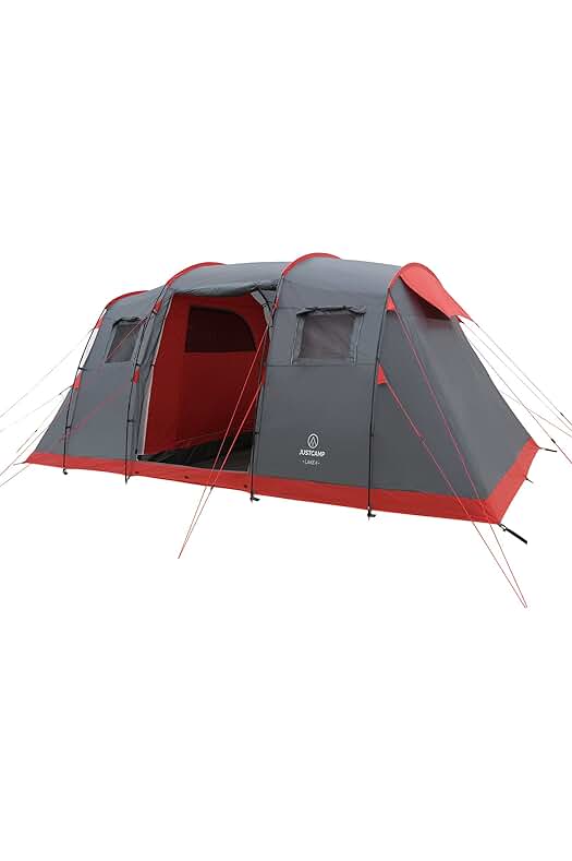 Tienda de Campaña Familiar JUSTCAMP Lake 4: Espaciosa y cómoda para 4 personas.