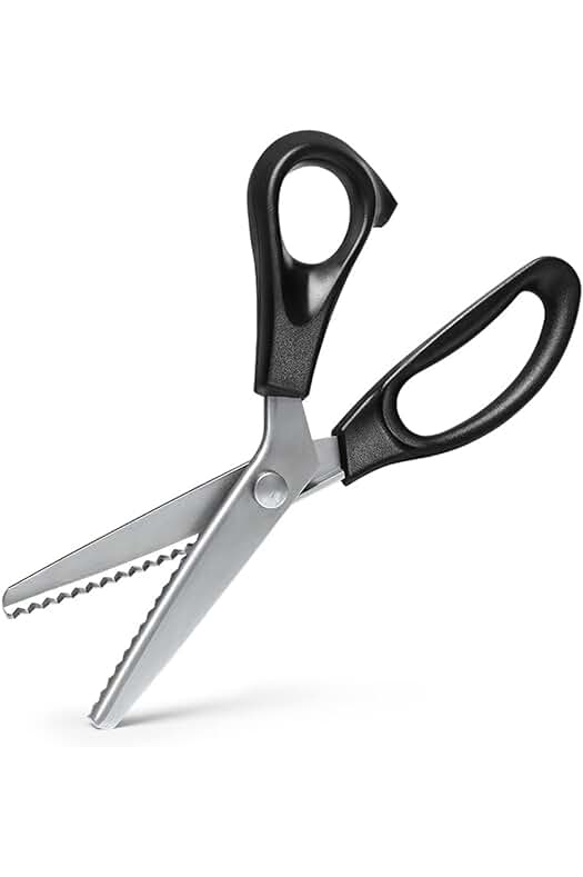 Tijeras dentadas para costura: Herramienta profesional de corte en zig zag para confección.