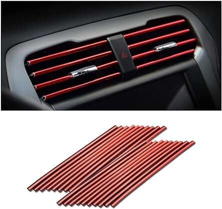 Tira Decorativa Multicolor para Aire Acondicionado del Coche - Accesorio para el Interior del Coche