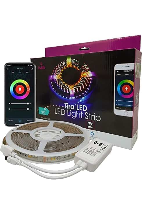 Tira LED Inteligente RGBW WiFi 5m, Controlable por App, Compatible con Alexa y Google Assistant.