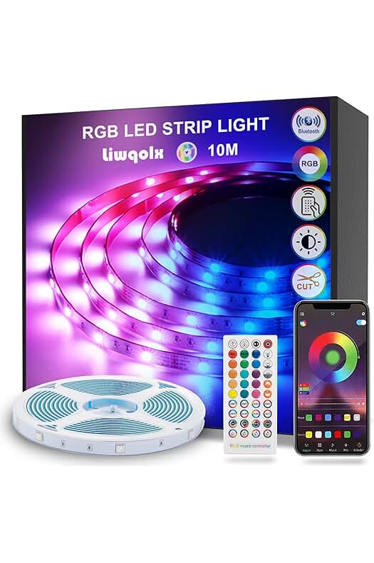 Tira LED RGB Bluetooth: Ilumina tus espacios con estilo y controla todo desde tu smartphone.