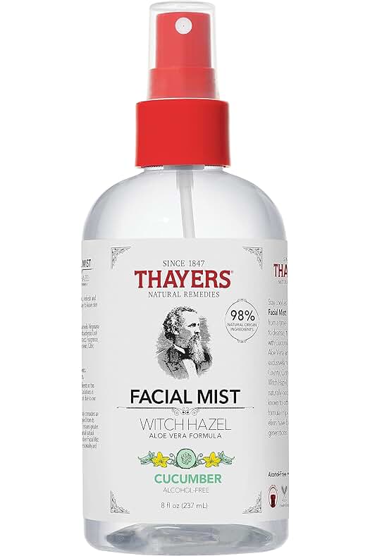 Tónico Facial de Hamamelis Orgánico: Ilumina, Cierra Poros - Sin Alcohol - Vegano - 237ml