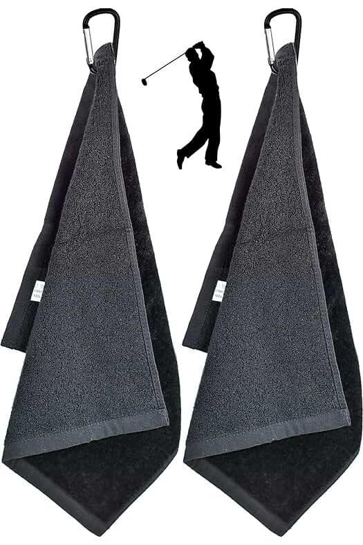 Toalla de Golf Microfibra con Mosquetón - Ideal para Golf, Yoga, Camping y Gimnasio