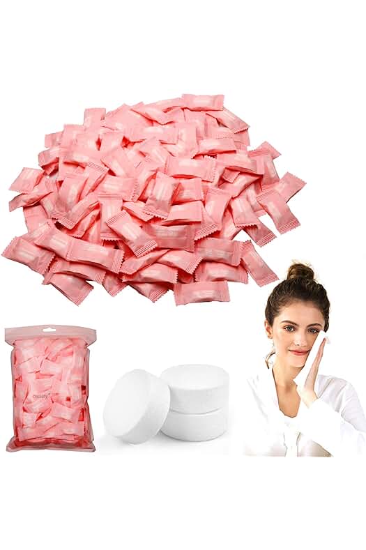 Toallitas Comprimidas Desechables: Paquete de 160 piezas para Viajes y Limpieza Facial