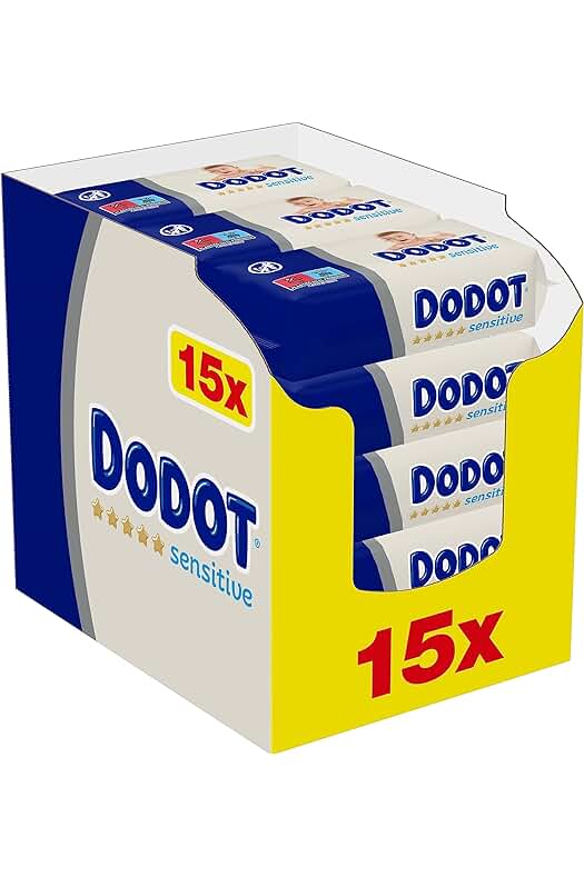 Toallitas Dodot Sensitive para Bebé: Protección Óptima para la Piel, 810 Toallitas (15x54)