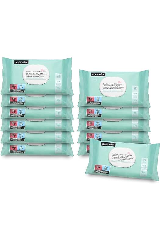 Toallitas para bebé Suavinex, Pack de 864 unidades, dermatológicamente testadas y con ingredientes naturales.