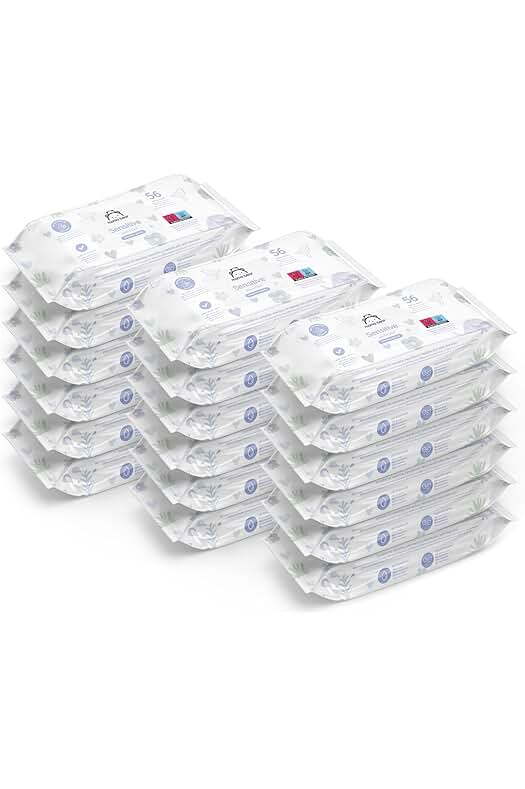 Toallitas para bebés sensibles sin fragancia de Mama Bear - Paquete de 1008 unidades.