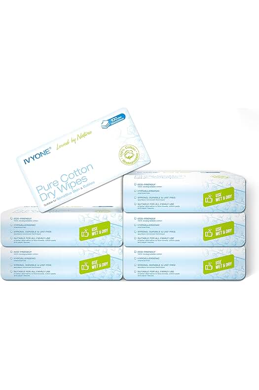 Toallitas secas de algodón biodegradables para bebés, maquillaje y cuidado de la piel.
