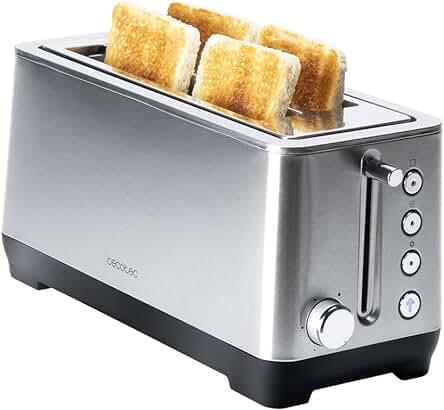 Tostadora de Acero Inoxidable Cecotec BigToast: Potente, Versátil y con Funciones Preconfiguradas.