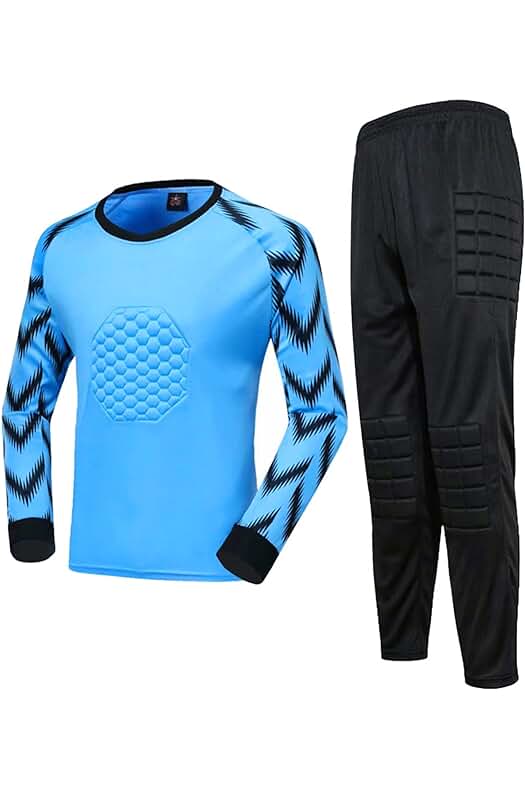 Traje Deportivo de Fútbol para Niños: Camiseta Manga Larga y Pantalones de Chándal Acolchados.