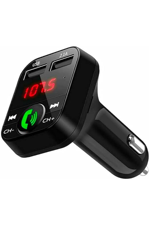 Transmisor FM Bluetooth para Coche y Camión con Carga Rápida y Reproductor de Música