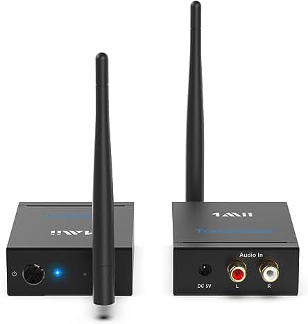 Transmisor Receptor Inalámbrico de Audio de Largo Alcance para TV/PC/Altavoces - Baja Latencia
