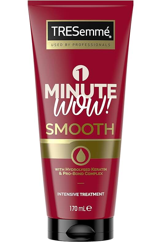 Tratamiento capilar Tresemmé Liso Keratina: repara e intensifica el cabello en solo 1 minuto.