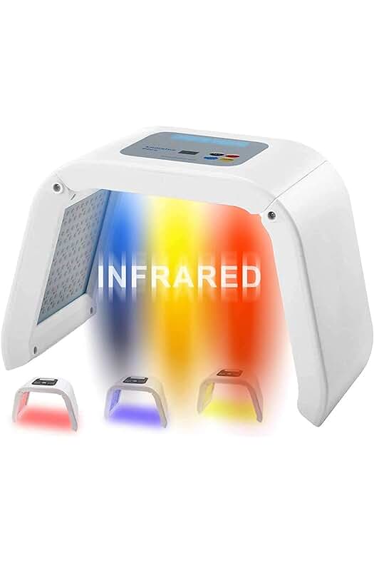 Tratamiento facial de fotón LED: Equipo profesional para el cuidado facial con luz LED.