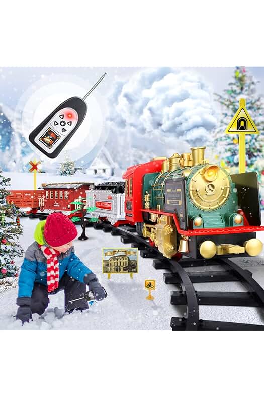 Tren Clásico Infantil con Ahumado, Luces y Sonido - Regalos para Niños y Niñas Mayores de 3 Años.