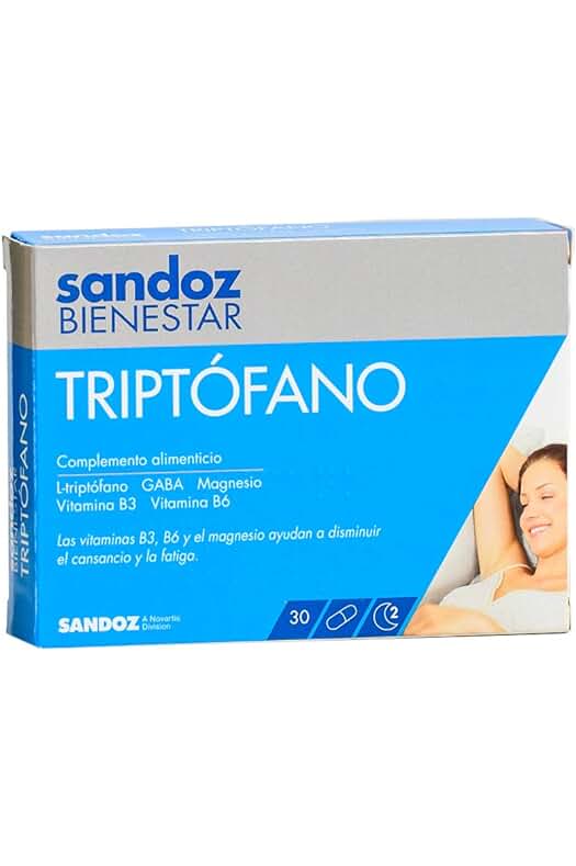 Triptofano Sandoz: Suplemento natural para promover el bienestar y mejorar el estado de ánimo.
