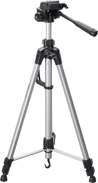 Trípode de cámara Amazon Basics: ligero, versátil y resistente, ideal para fotografía y observación