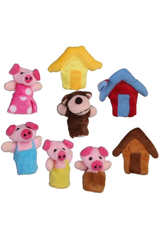 Conjunto de 8 Marionetas de Dedos para Cuentos de Hadas Infantiles.