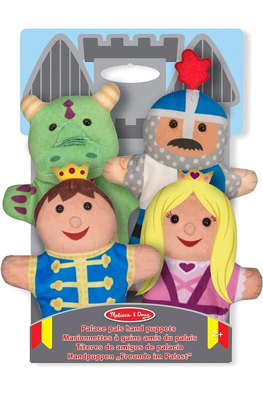 Juego de títeres de mano para niños y adultos, con personajes de palacio y alta calidad.